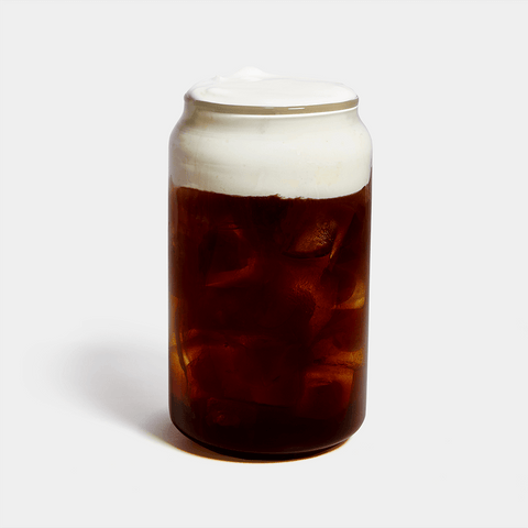 Iced coffee with sweetened cold foam