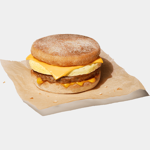 Egg, Sausage and Cheese Breakfast Sandwich